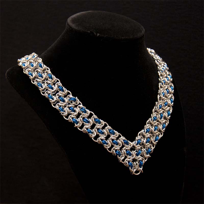 Silver and Blue 'LBD' Necklace