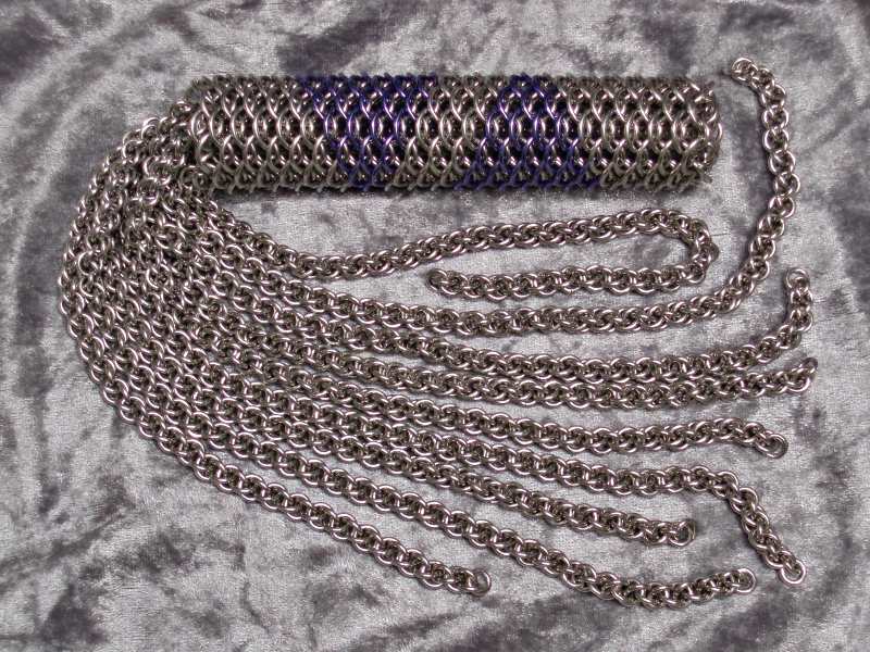 Flogger #6 - Dragonscale with Lavender Diamonds
