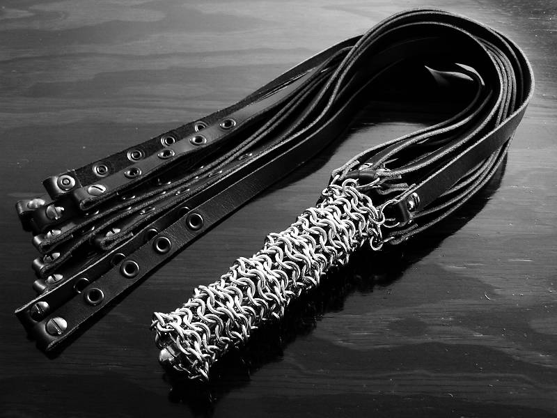 Stainless Steel and Leather Whip