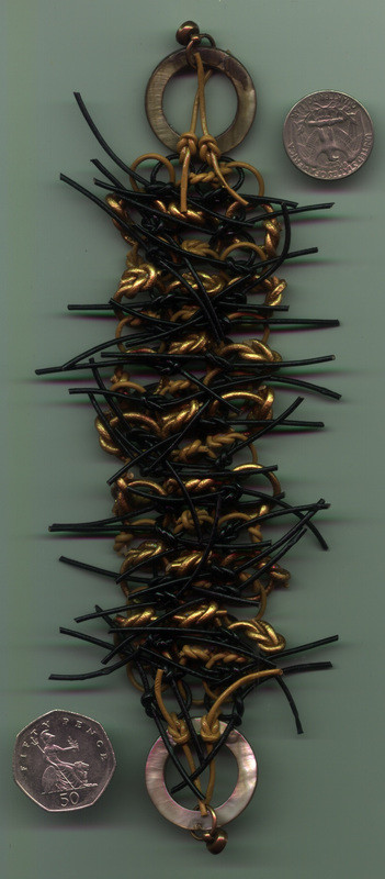 Leather Maille Bracelet (front)