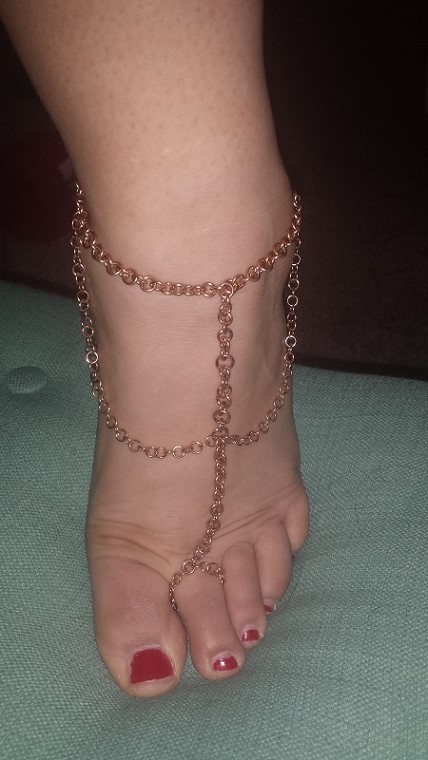 Bronze Barefoot Sandal 1