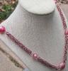 Candy Cane Cord Necklace w/ Venetian Glass